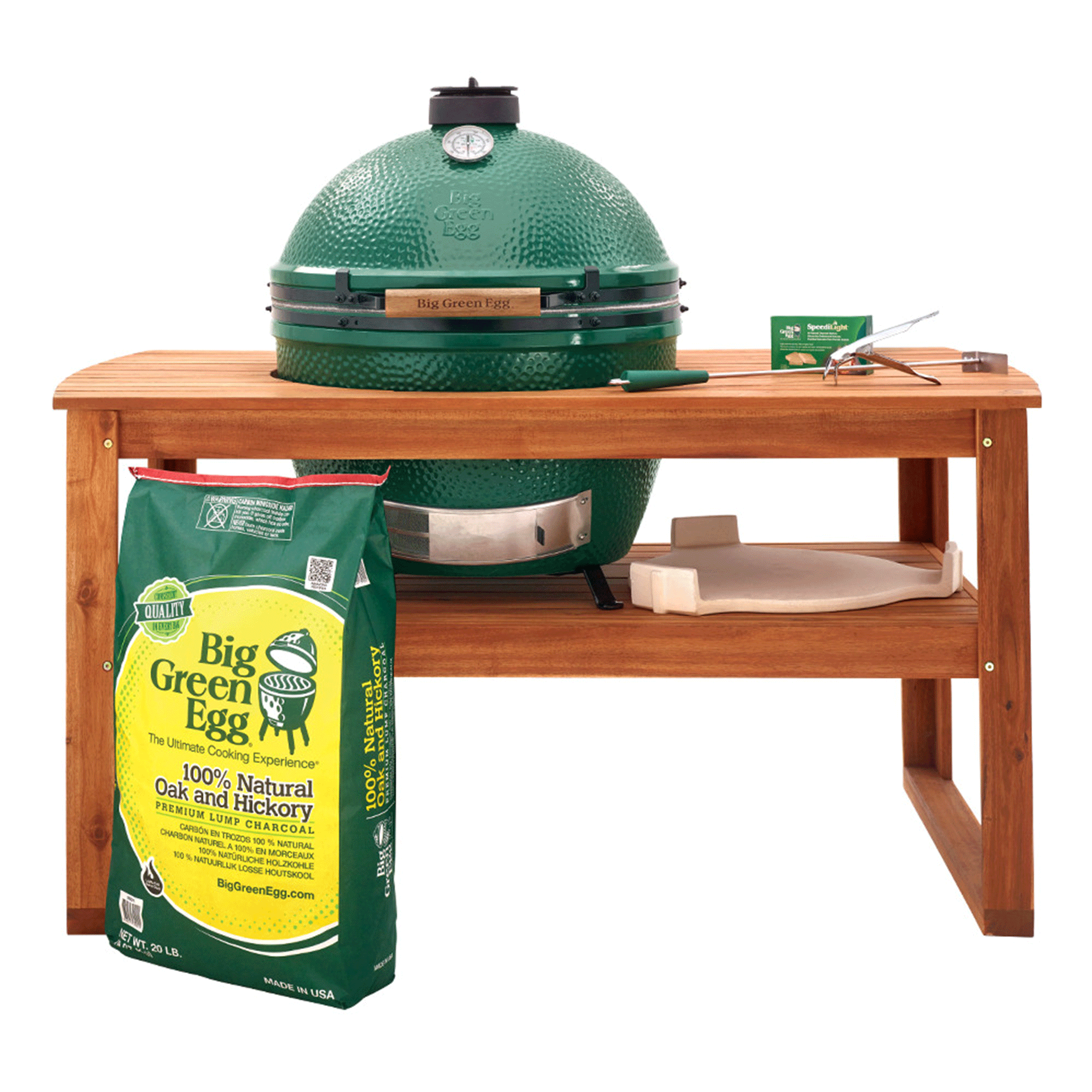 XL Big Green Egg in Acacia Table Package – West Coast BBQ Shop