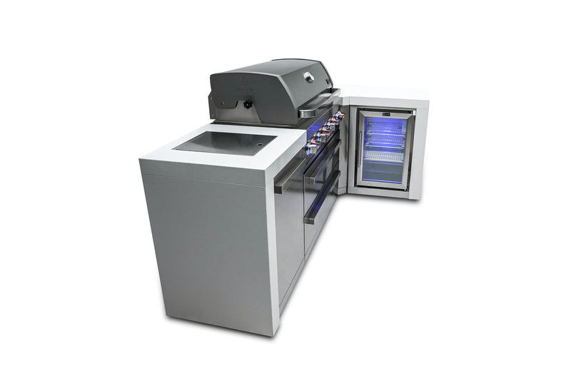 Load image into Gallery viewer, Mont Alpi 805 Deluxe Island with a 90 Degree Corner and a Fridge Cabinet
