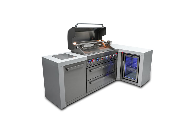 Load image into Gallery viewer, Mont Alpi 805 Deluxe Island with a 90 Degree Corner and a Fridge Cabinet

