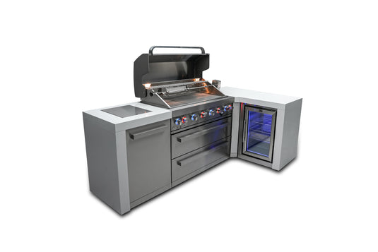 Mont Alpi 805 Deluxe Island with a 90 Degree Corner and a Fridge Cabinet