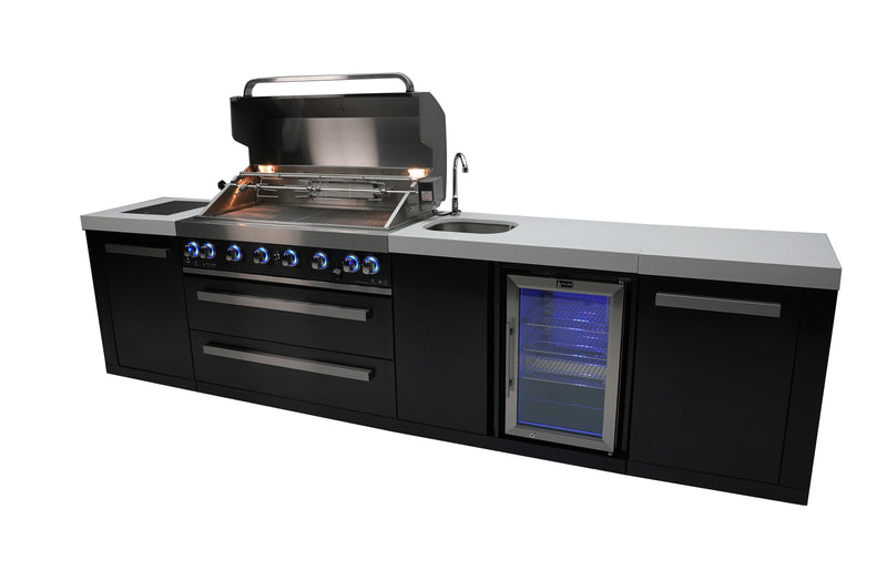 Load image into Gallery viewer, Mont Alpi 805 Black Stainless Steel Island with a Beverage center
