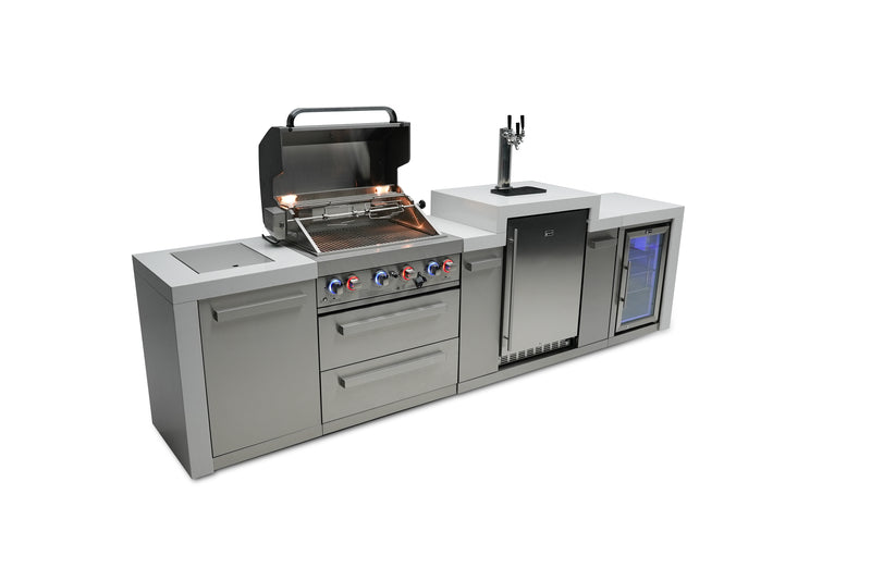 Load image into Gallery viewer, Mont Alpi 400 Deluxe Island with a Kegerator and Fridge Cabinet
