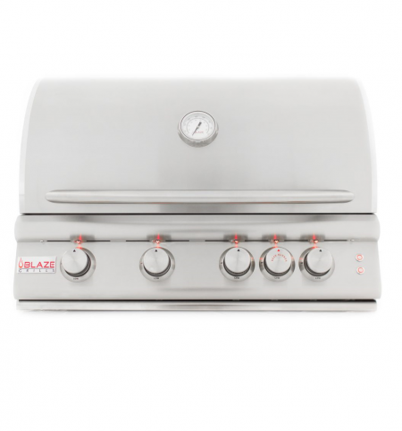 Blaze 32-Inch 4-Burner LTE Gas Grill with Rear Burner and Built-in Lighting System