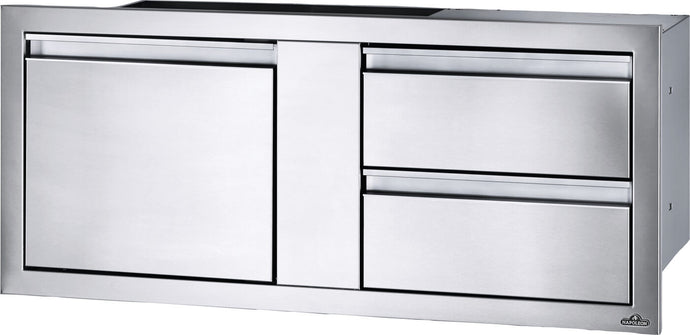 42 x 16 inch Single Door & Double Drawer Combo and Waste Bin Drawer
