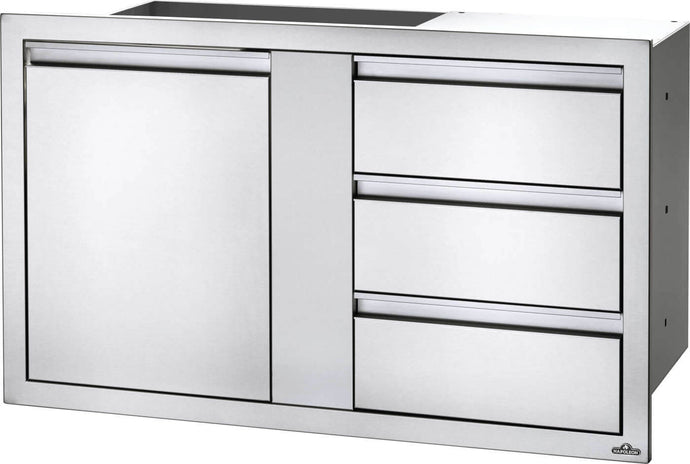 42 x 24 inch Large Single Door & Triple Drawer and Triple Drawer