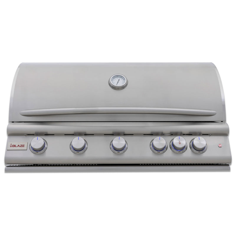 Load image into Gallery viewer, Blaze 40-Inch 5-Burner Premium LTE+ Gas Grill with Rear Burner and Built-in Lighting System
