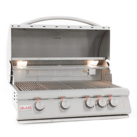 Load image into Gallery viewer, Blaze 32-Inch 4-Burner LTE Gas Grill with Rear Burner and Built-in Lighting System
