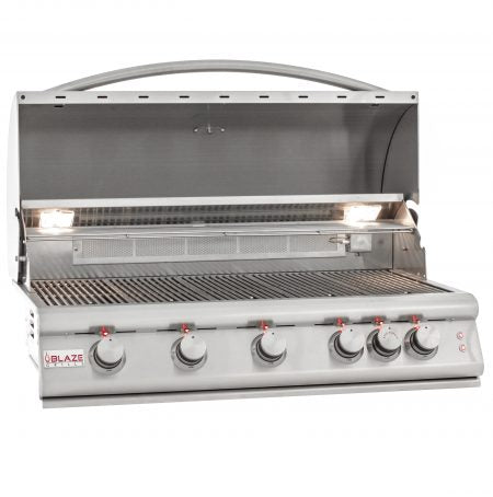 Load image into Gallery viewer, Blaze 40-Inch 5-Burner LTE Gas Grill with Rear Burner and Built-in Lighting System
