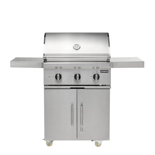 Coyote SL-Series 30" Gas Grill on Cart with Sear Zone & Rotisserie  - C3SL30+C3C30CT