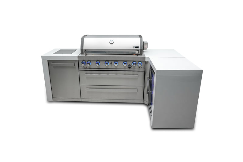 Load image into Gallery viewer, Mont Alpi 805 Deluxe Island with a 90 Degree Corner and a Fridge Cabinet
