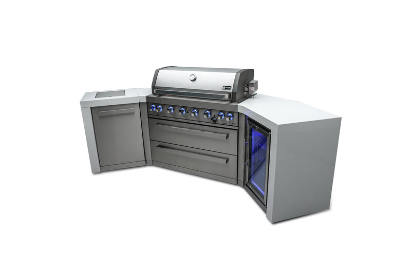 Load image into Gallery viewer, Mont Alpi 805 Deluxe Island with 45 Degree Corners and a Fridge Cabinet
