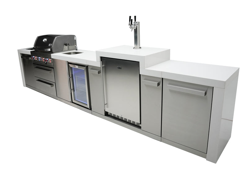 Load image into Gallery viewer, Mont Alpi 400 Deluxe Island with a Kegerator and a Beverage Center
