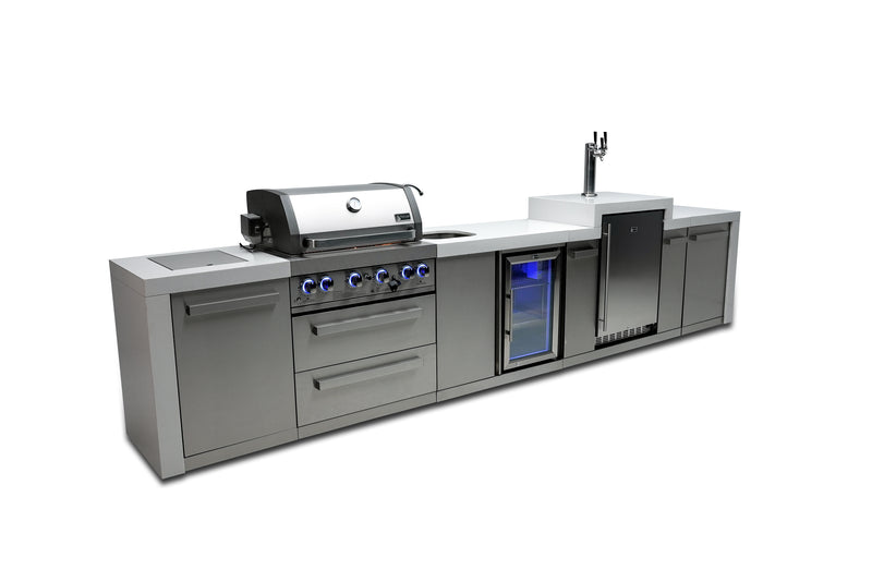 Load image into Gallery viewer, Mont Alpi 400 Deluxe Island with a Kegerator and a Beverage Center
