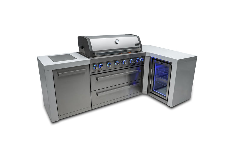 Load image into Gallery viewer, Mont Alpi 805 Deluxe Island with a 90 Degree Corner and a Fridge Cabinet
