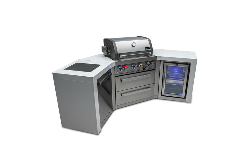 Load image into Gallery viewer, Mont Alpi 400 Deluxe Island with 45 Degree Corners and a Fridge Cabinet
