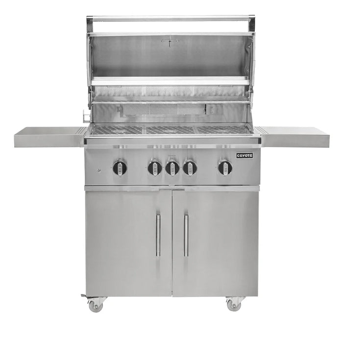 Load image into Gallery viewer, Coyote SL-Series 36&quot; Gas Grill on Cart with Sear Zone &amp; Rotisserie - C3SL36+C3S36CT
