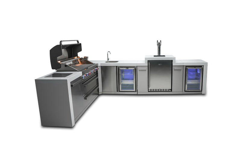Load image into Gallery viewer, Mont Alpi 805 Deluxe Island with a 90 Degree Corner, Kegerator, Beverage Center and Fridge Cabinet
