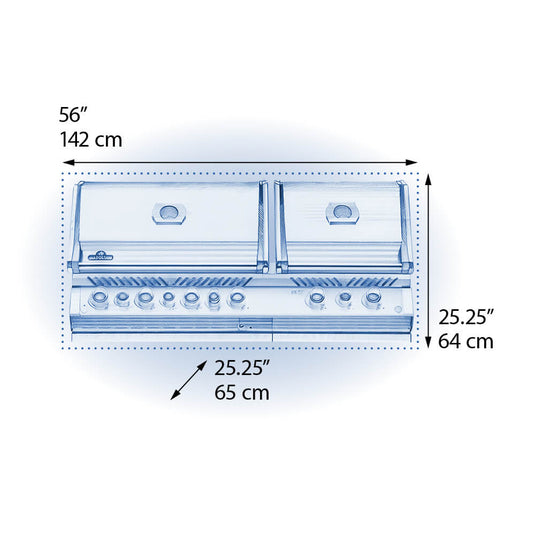 Built-in Prestige PRO™ 825 RBI with Infrared Bottom and Rear Burners