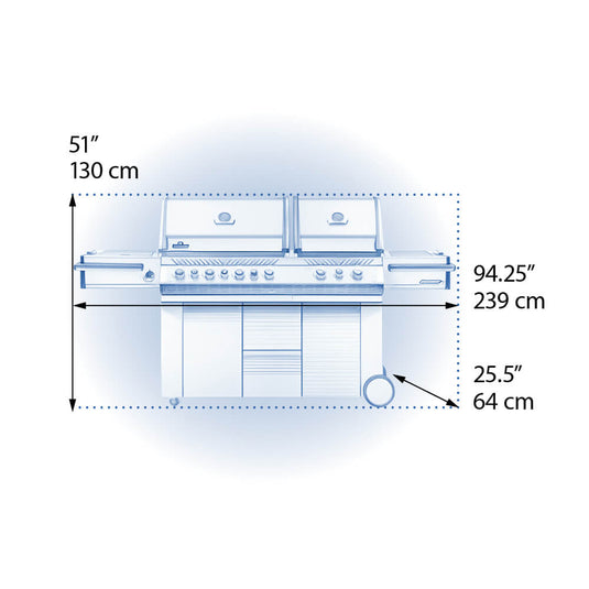 Prestige PRO™ 825 RSBI with Power Side Burner, Infrared Rear & Bottom Burners