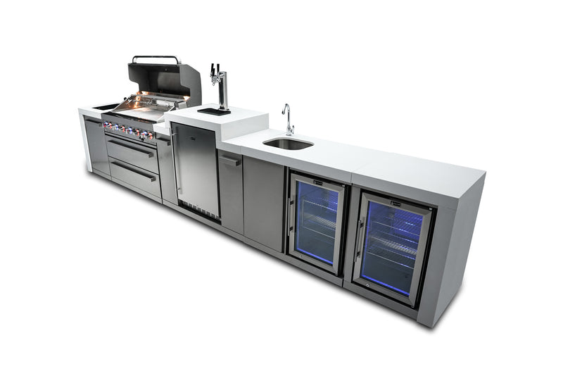 Load image into Gallery viewer, Mont Alpi 805 Deluxe Island with a Kegerator, Beverage Center and Fridge Cabinet
