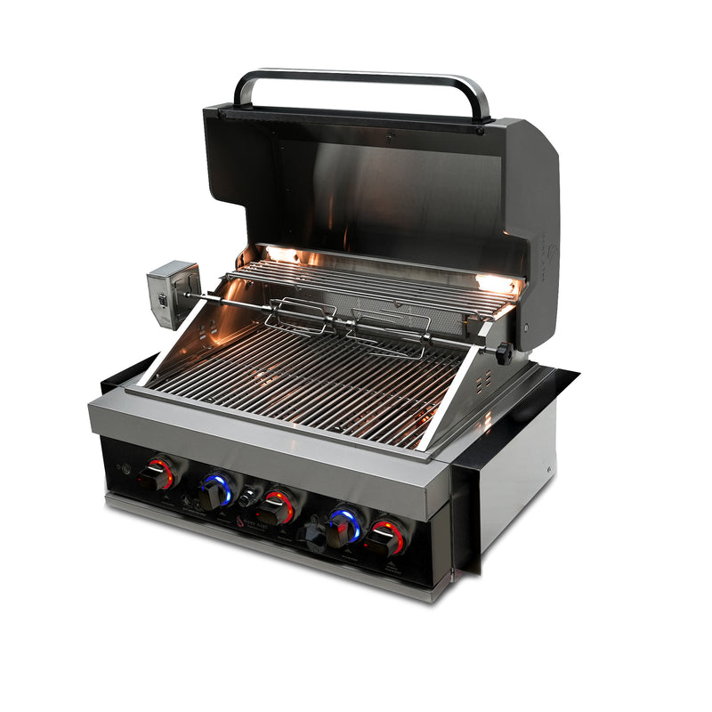 Load image into Gallery viewer, Mont Alpi 32&quot; Black Stainless Steel Built in Grill
