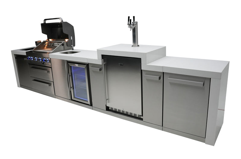 Load image into Gallery viewer, Mont Alpi 400 Deluxe Island with a Kegerator and a Beverage Center
