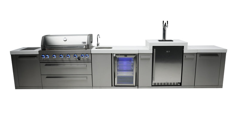 Load image into Gallery viewer, Mont Alpi 805 Island with a Kegerator and a Beverage Center
