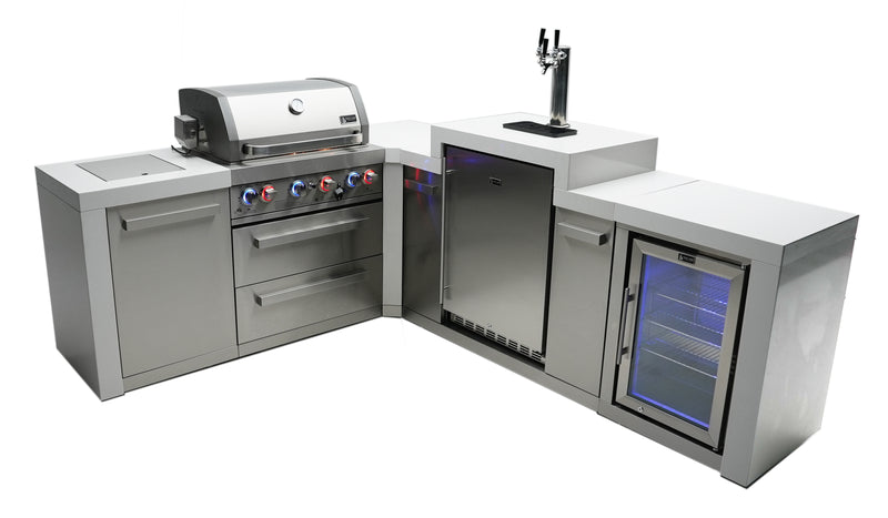 Load image into Gallery viewer, Mont Alpi 400 Deluxe Island with a 90 Degree Corner, Kegerator and Fridge Cabinet
