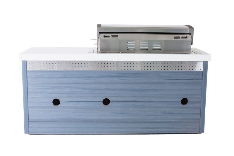 Load image into Gallery viewer, Mont Alpi 6-Burner Stainless Steel Art-wood Outdoor Island Grill
