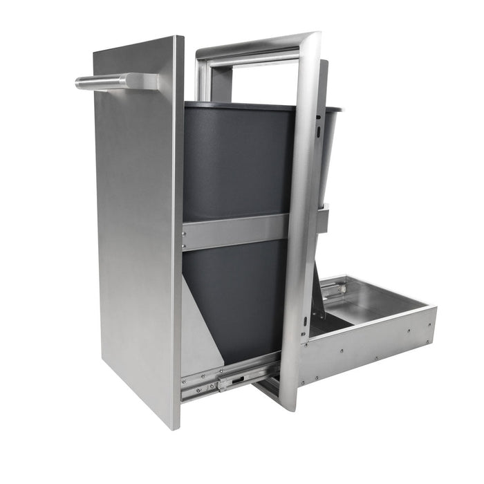 Load image into Gallery viewer, Coyote 15&quot; Single Pull Out Trash and Recycle Bin - C3-STC
