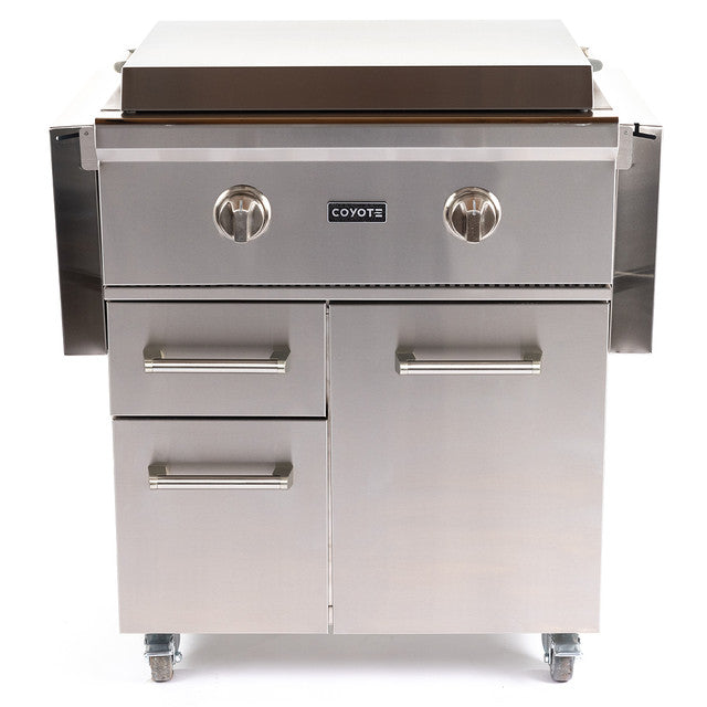 Load image into Gallery viewer, Coyote 30&quot; Flat Top Grill with Cart - C1FTG30+C1FTCART
