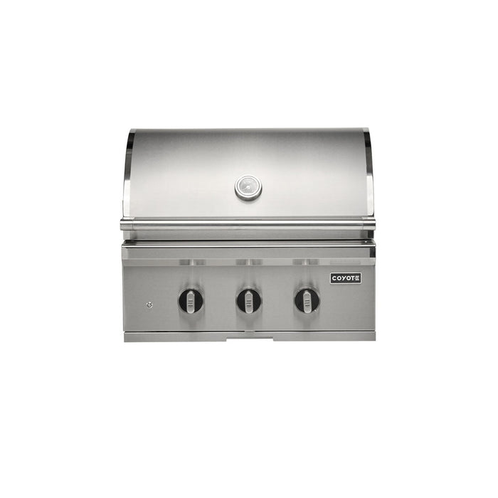 Load image into Gallery viewer, Coyote SL-Series 30&quot; Gas Grill on Cart with Sear Zone &amp; Rotisserie  - C3SL30+C3C30CT
