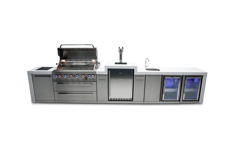 Load image into Gallery viewer, Mont Alpi 805 Deluxe Island with a Kegerator, Beverage Center and Fridge Cabinet
