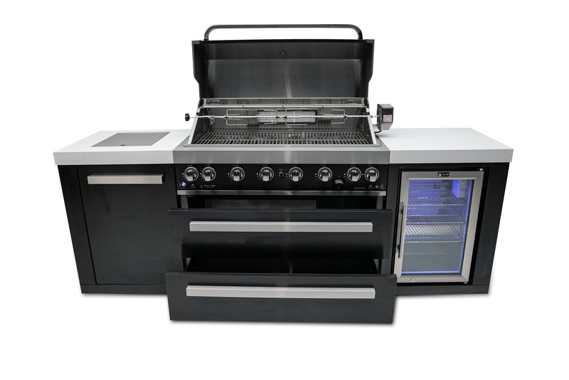 Load image into Gallery viewer, Mont Alpi 805 Black Stainless Steel Island with a Fridge Cabinet
