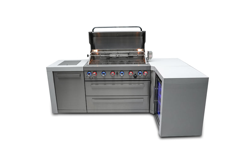 Load image into Gallery viewer, Mont Alpi 805 Deluxe Island with a 90 Degree Corner and a Fridge Cabinet
