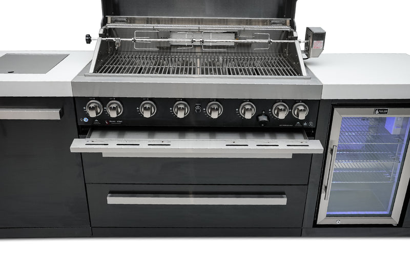 Load image into Gallery viewer, Mont Alpi 805 Black Stainless Steel Island with a Fridge Cabinet
