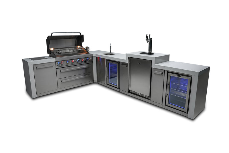 Load image into Gallery viewer, Mont Alpi 805 Deluxe Island with a 90 Degree Corner, Kegerator, Beverage Center and Fridge Cabinet
