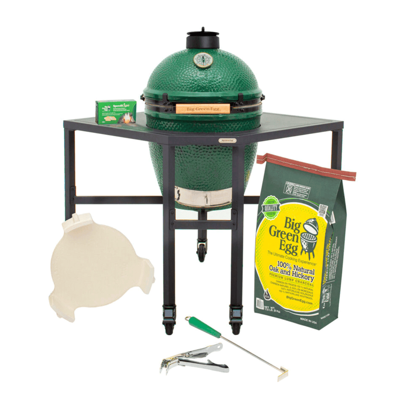 Load image into Gallery viewer, Large Big Green Egg in Modular Nest with Expansion and 3 Acacia Inserts Package
