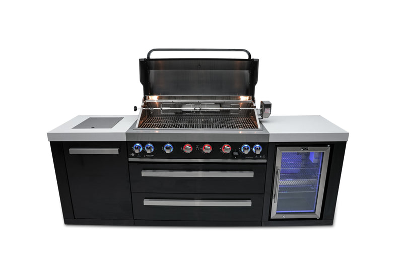 Load image into Gallery viewer, Mont Alpi 805 Black Stainless Steel Island with a Fridge Cabinet
