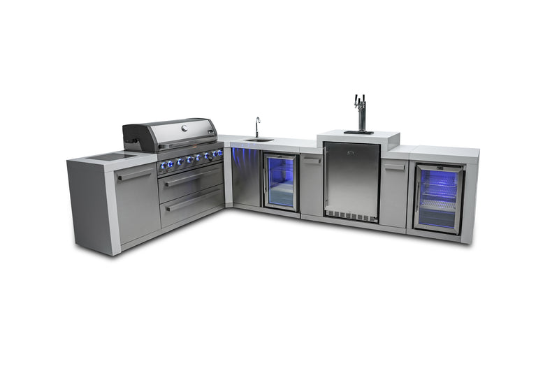 Load image into Gallery viewer, Mont Alpi 805 Deluxe Island with a 90 Degree Corner, Kegerator, Beverage Center and Fridge Cabinet
