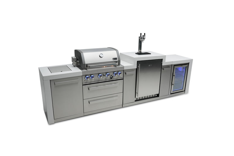Load image into Gallery viewer, Mont Alpi 400 Deluxe Island with a Kegerator and Fridge Cabinet
