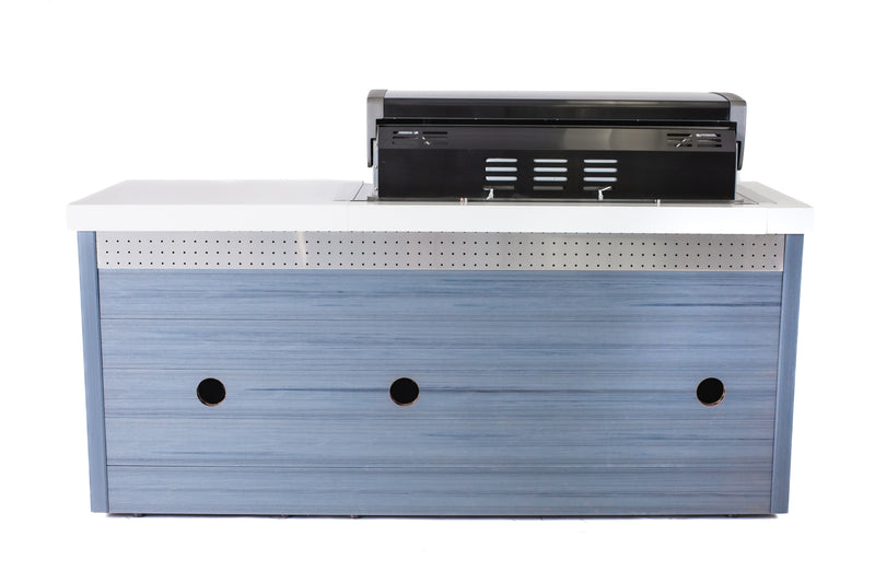 Load image into Gallery viewer, Mont Alpi 6-Burner Black Stainless Steel Art-wood Outdoor Island Grill
