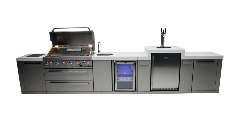 Load image into Gallery viewer, Mont Alpi 805 Island with a Kegerator and a Beverage Center
