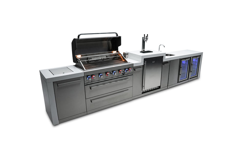 Load image into Gallery viewer, Mont Alpi 805 Deluxe Island with a Kegerator, Beverage Center and Fridge Cabinet
