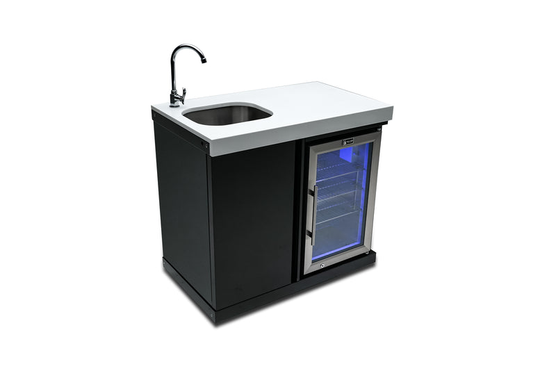 Load image into Gallery viewer, Mont Alpi Black Stainless Steel Beverage Center
