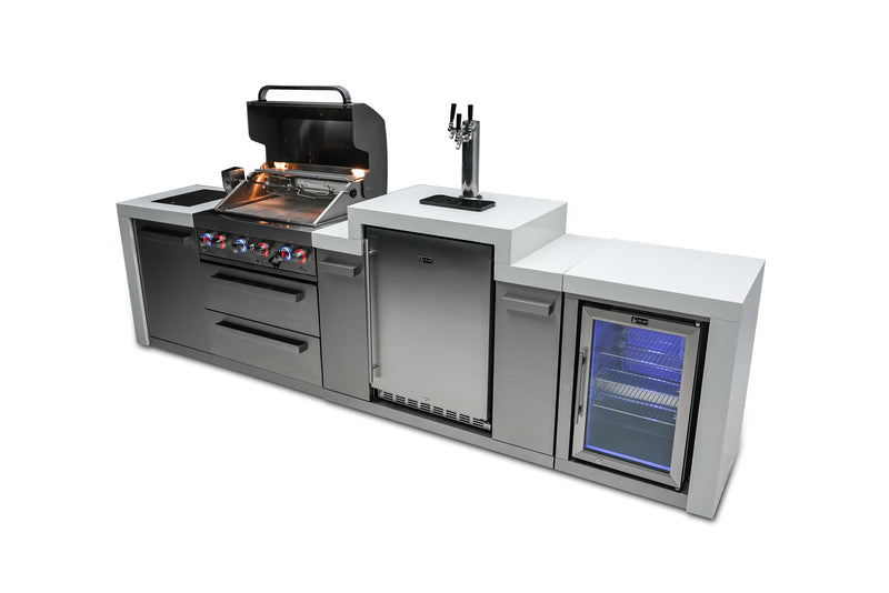 Load image into Gallery viewer, Mont Alpi 400 Deluxe Island with a Kegerator and Fridge Cabinet
