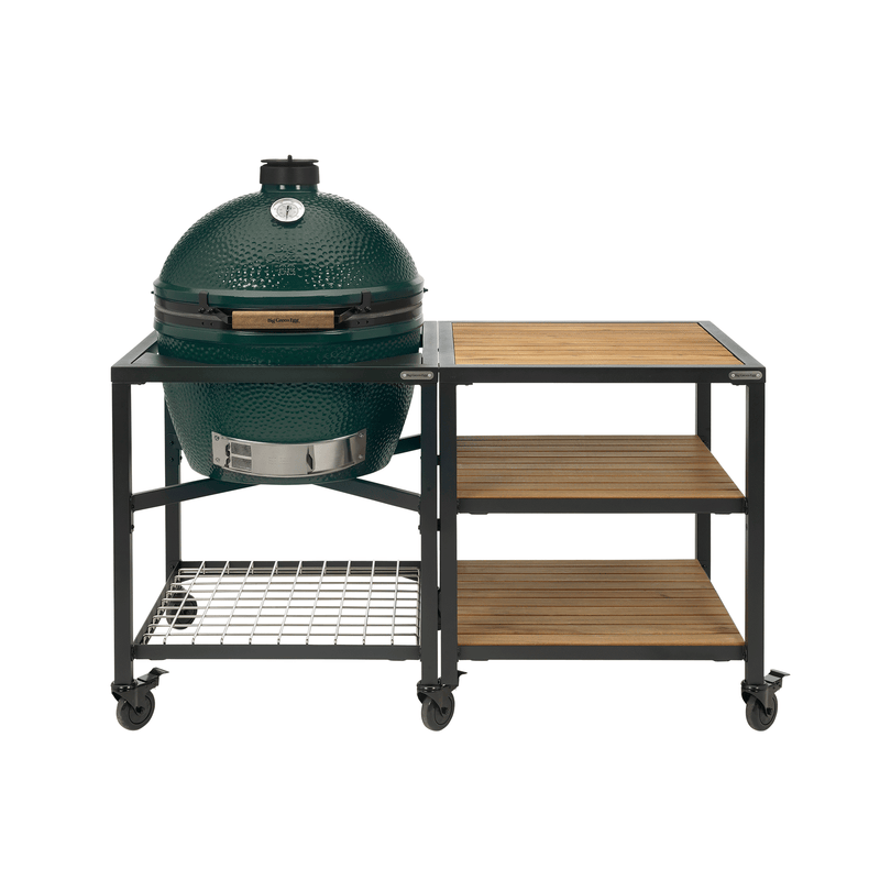 Load image into Gallery viewer, XL Big Green Egg in Modular Nest with Expansion and 3 Acacia Inserts Package

