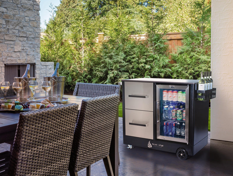 Load image into Gallery viewer, Mont Alpi Large Outdoor Prep Center / Bar Cart

